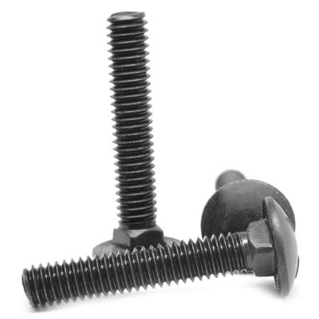 1/4 inch-20 x 1 1/4 inch Coarse Thread Grade 5 Carriage Bolt Medium Carbon Steel Black Oxide Pk 1250 W606