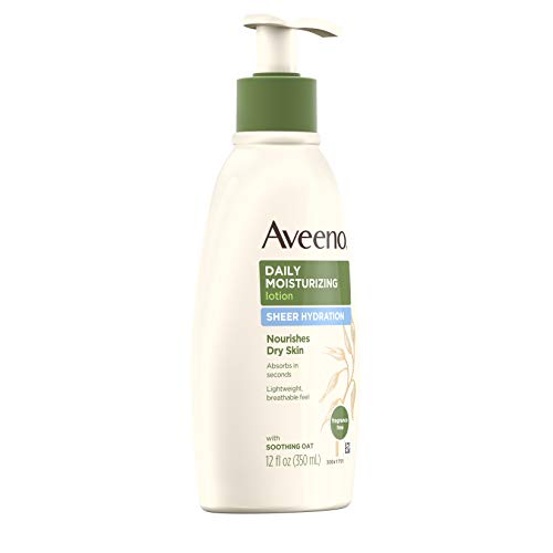 Sheer Hydration Daily Moisturizing Lotion With Soothing Oat, Fragrance-Free Body Moisturizer, 12 Fl. Oz H8789