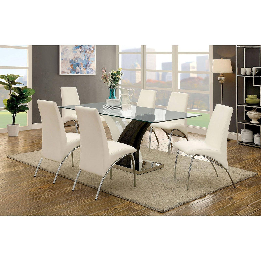 Silver/Black Side Chair Set of 2 N702488