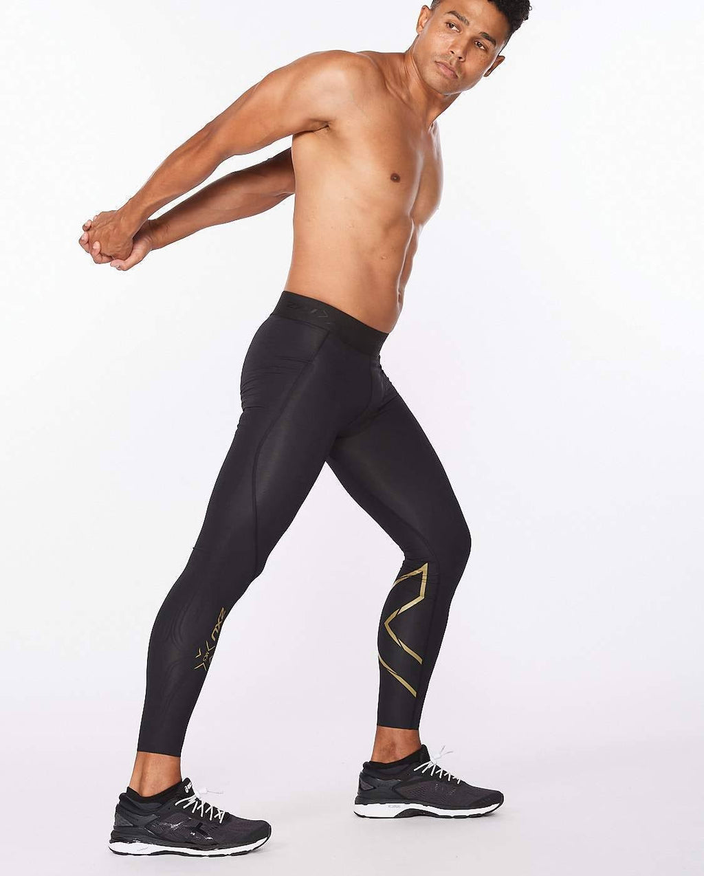 Compression Tights Black/Gold Extra Small H318