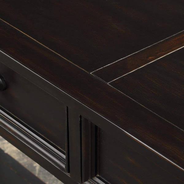 Black Grange Regency Console Table with 4-Drawer Q59372