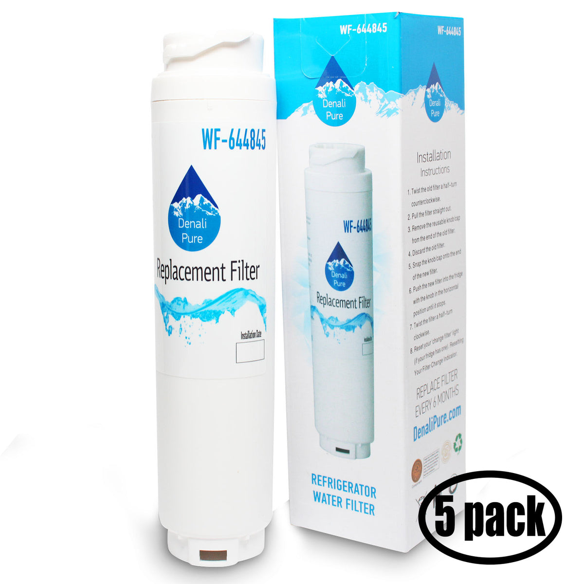 5-Pack Replacement Refrigerator Water Filter Cartridge S8782