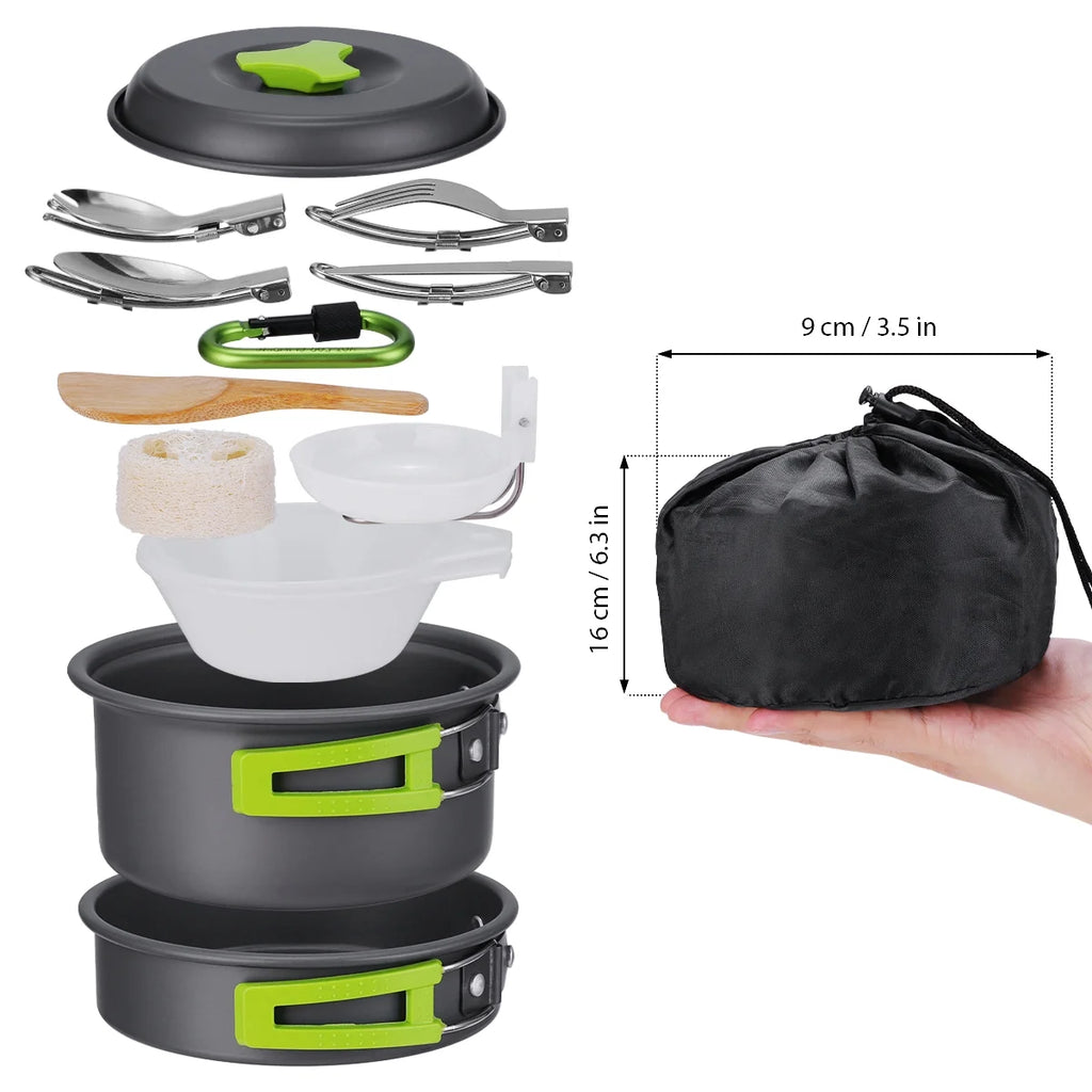 15 Pc Non Stick Outdoor Cookware Set J62853
