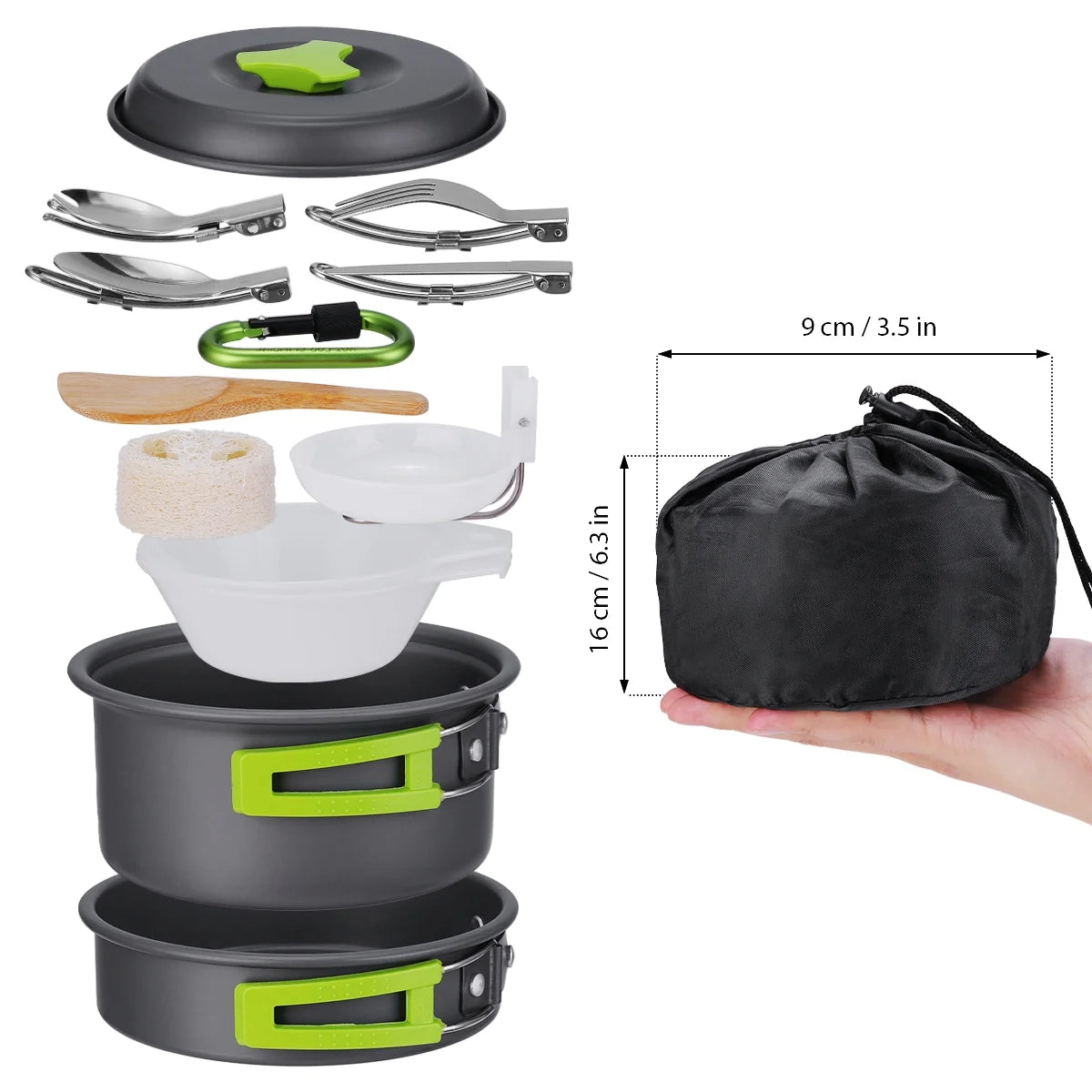 15 Pc Non Stick Outdoor Cookware Set J62853
