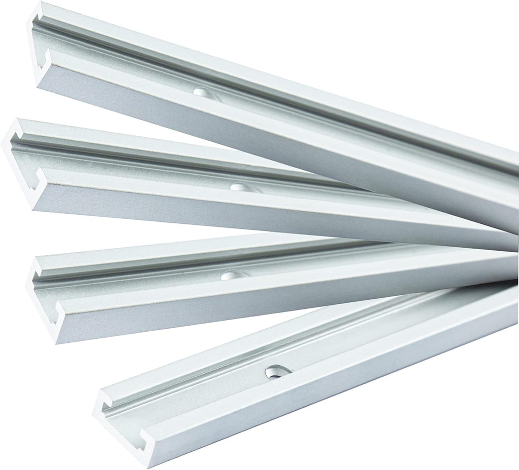 Silver 48'' Aluminum Alloy T-Track with Predrilled Mounting Holes, Pack of 2 M49179