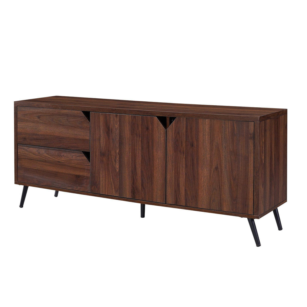 Mid-Century TV Console - Dark Walnut K569