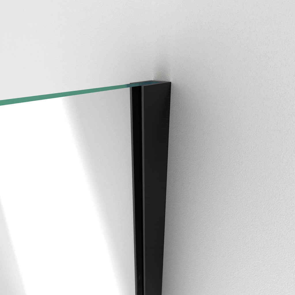 Satin Black Hinged Shower Door Q955