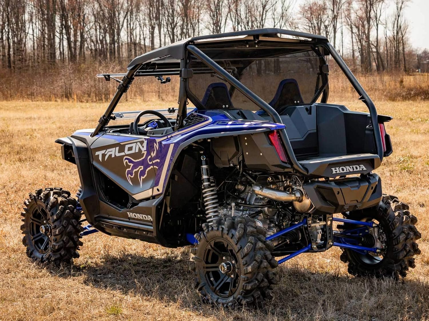 Rear Windshield for Honda Talon 1000X / 1000R (2-seat model only), 1/4 Thick Dark Tint Polycarbonate M686