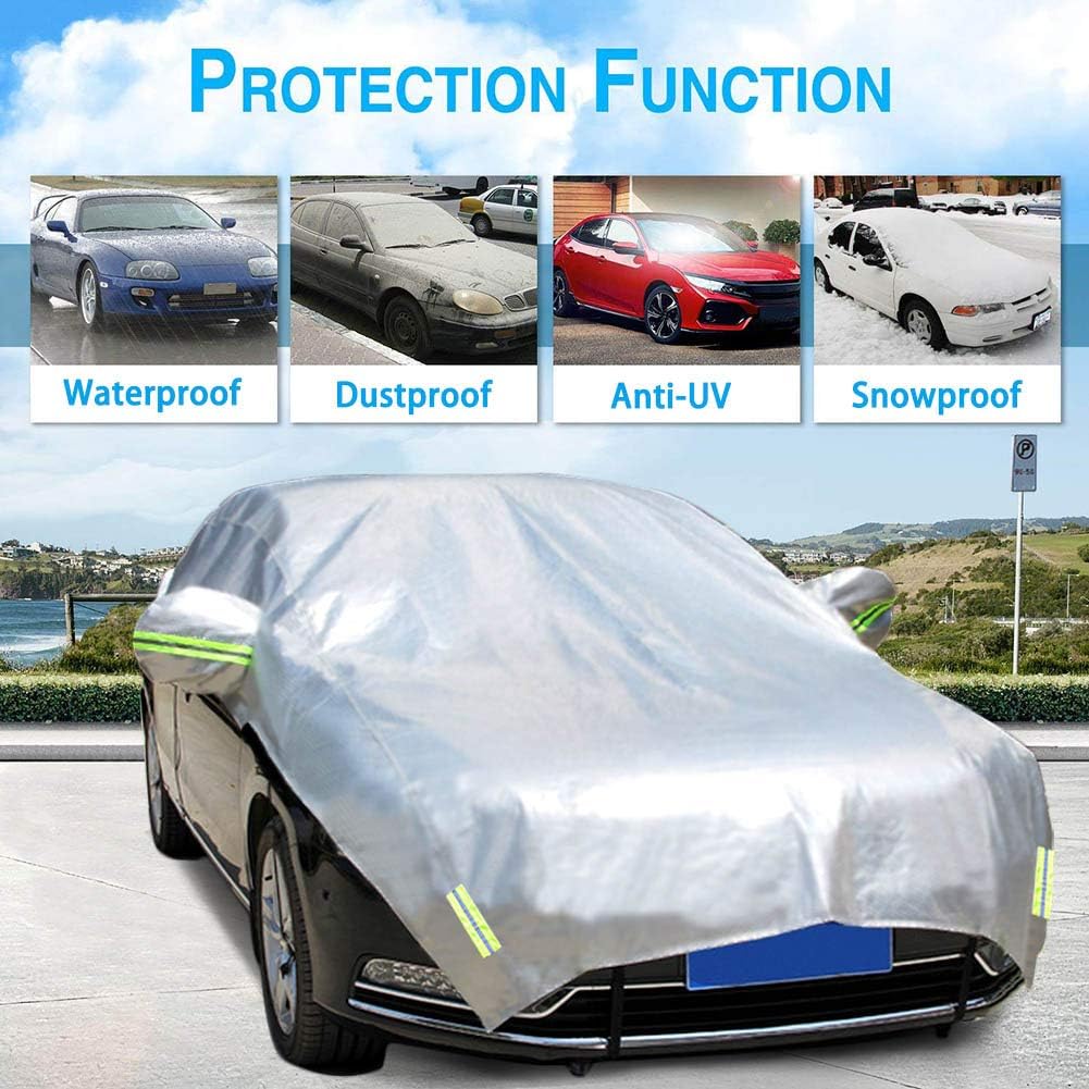 Half Car Cover Waterproof 210D Oxford Fabric K7277