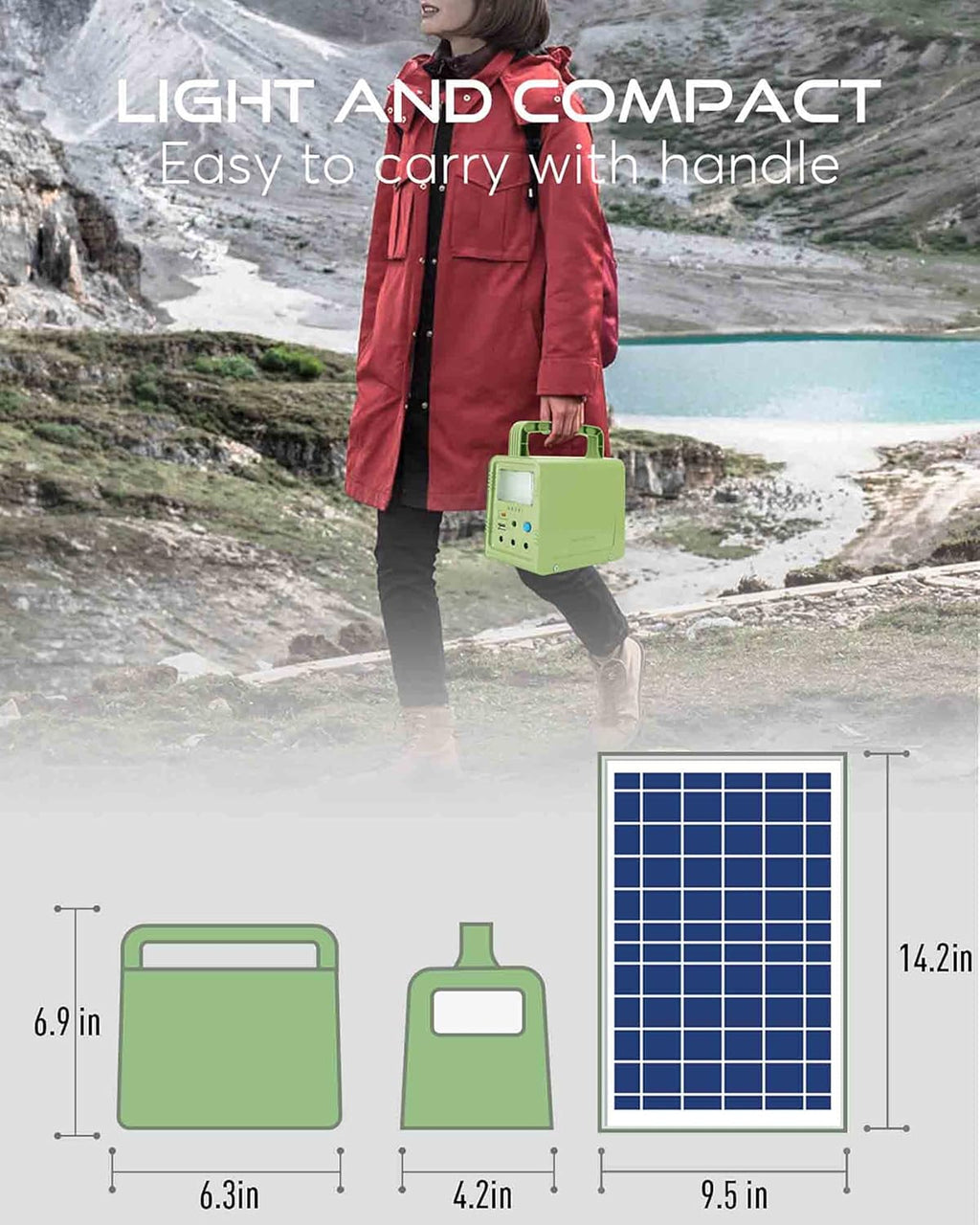 84Wh Portable Power Station with Solar Panel L820286