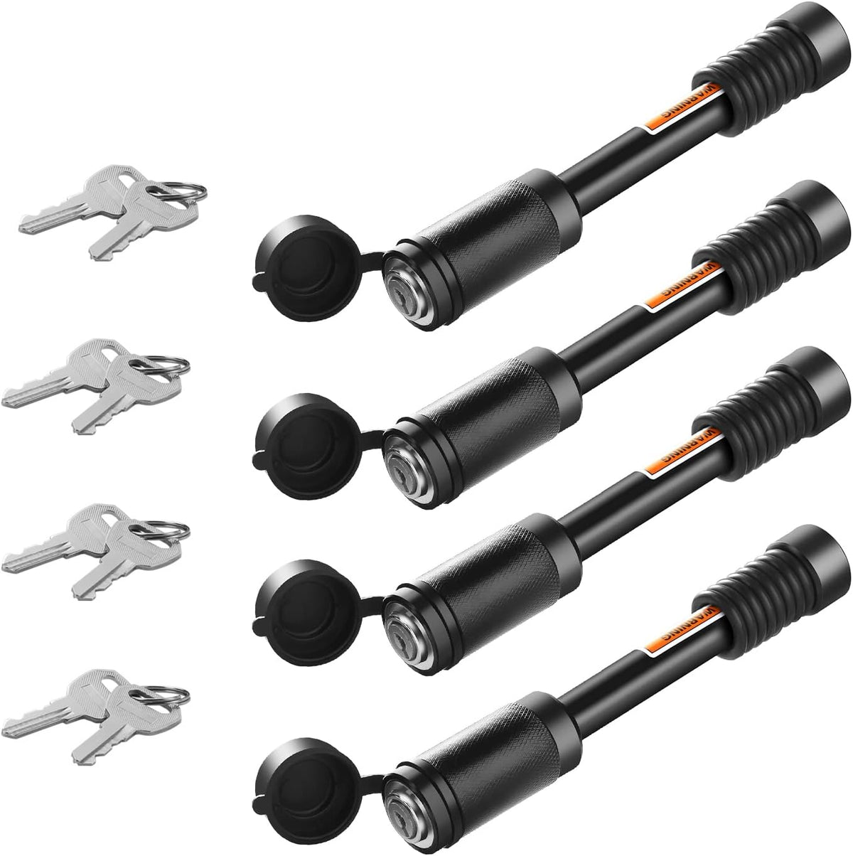 5/8'' Dia 3-1/2” Long Pin Trailer Hitch Lock 4 Pack J945