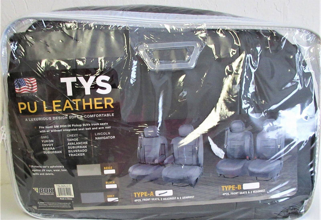 Gray PU Leather Seat Covers for SUV and Pick Up Trucks K17748