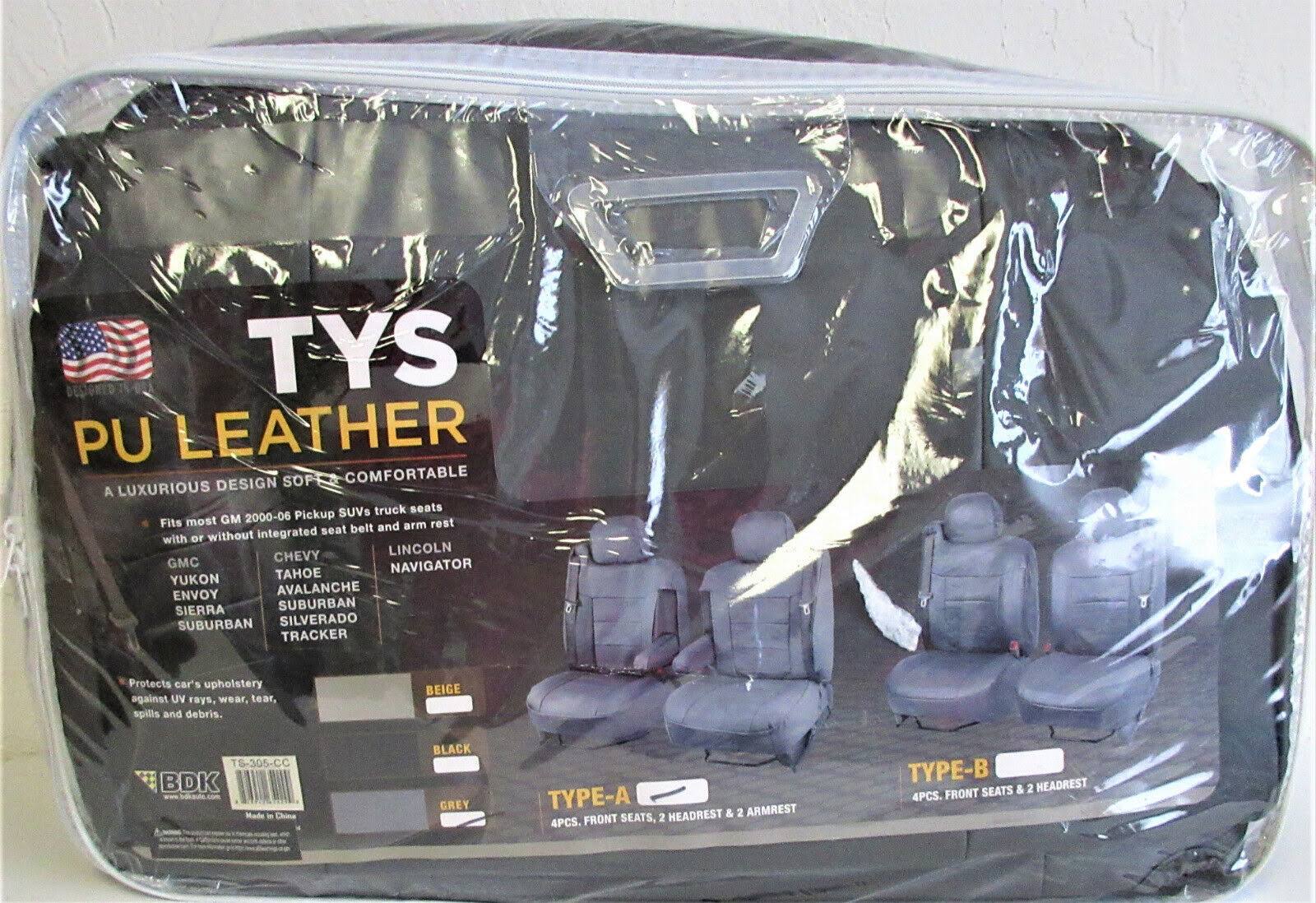 Gray PU Leather Seat Covers for SUV and Pick Up Trucks K17748