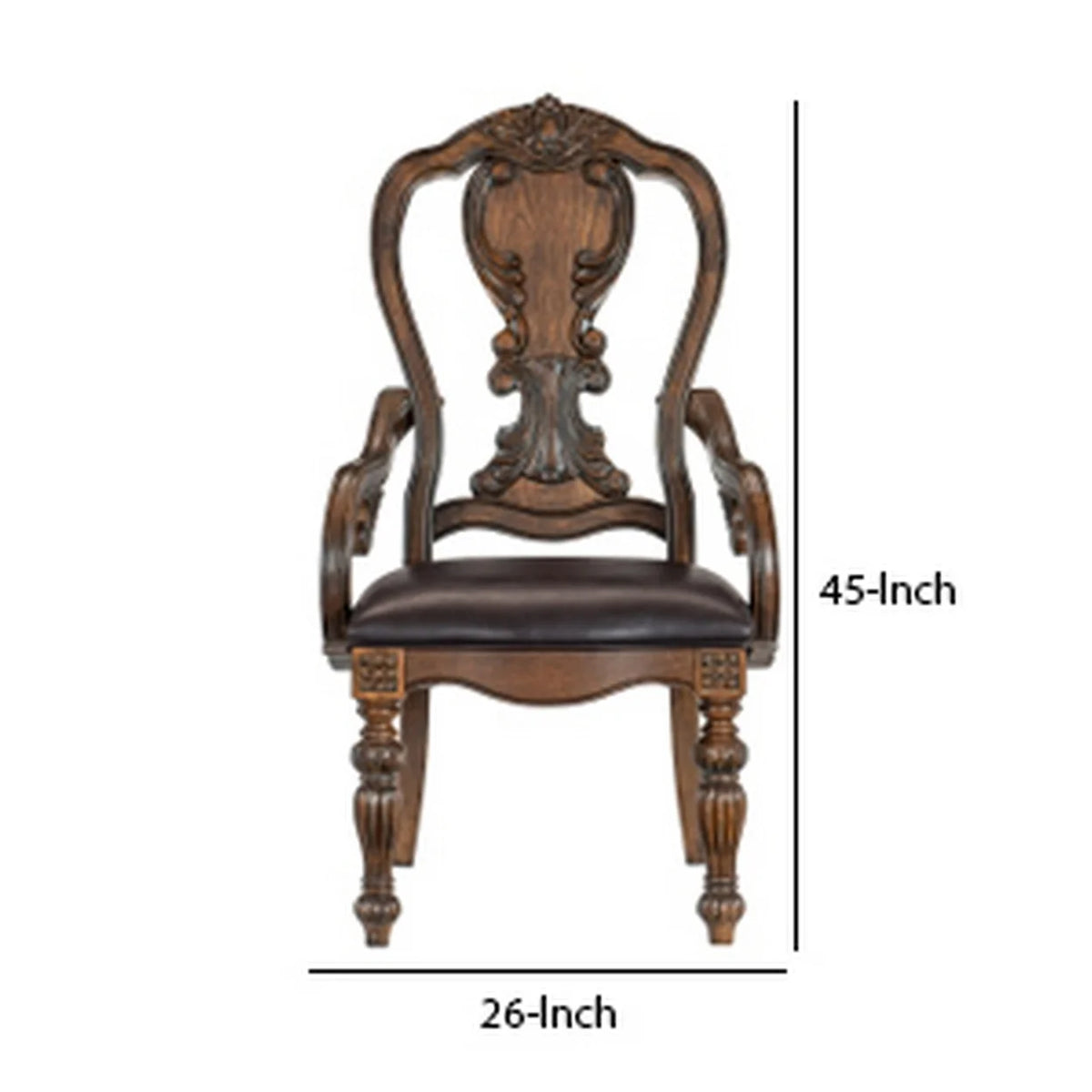 Rustic Brown Queen Anne Armchair N892112