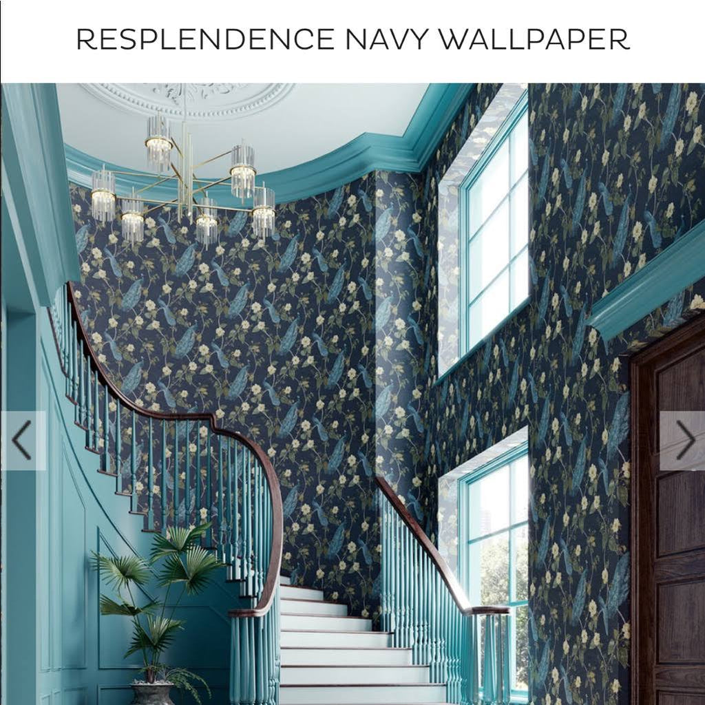 Navy Wallpaper J652