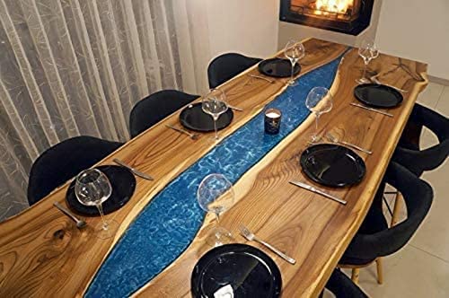 24x12 Inch Epoxy Table Top with 18 Inches Tall Legs R320