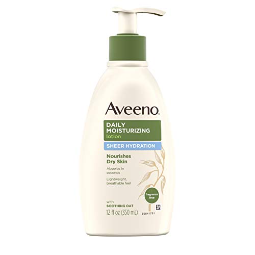 Sheer Hydration Daily Moisturizing Lotion With Soothing Oat, Fragrance-Free Body Moisturizer, 12 Fl. Oz H8789