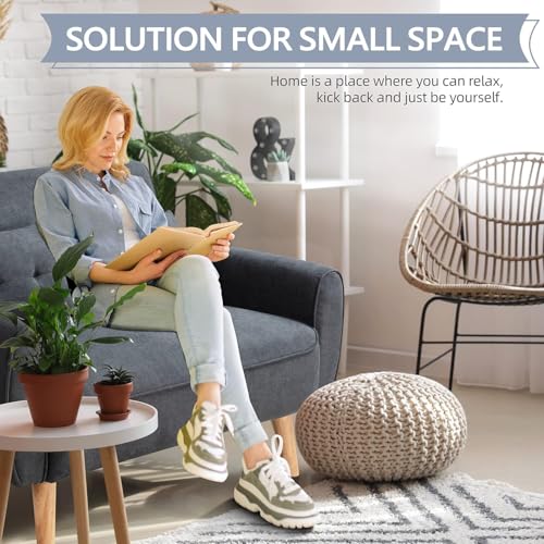 Dark Grey Linen Loveseat Sofa with 2 Pillows P744