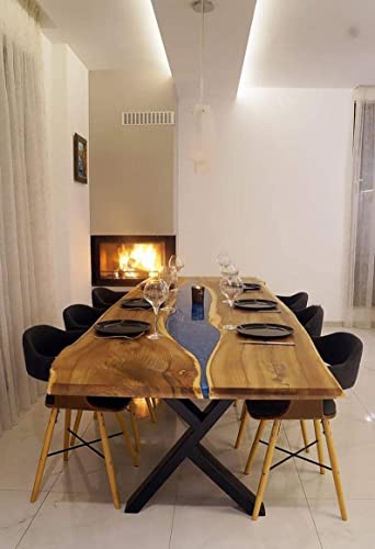 24x12 Inch Epoxy Table Top with 18 Inches Tall Legs R320