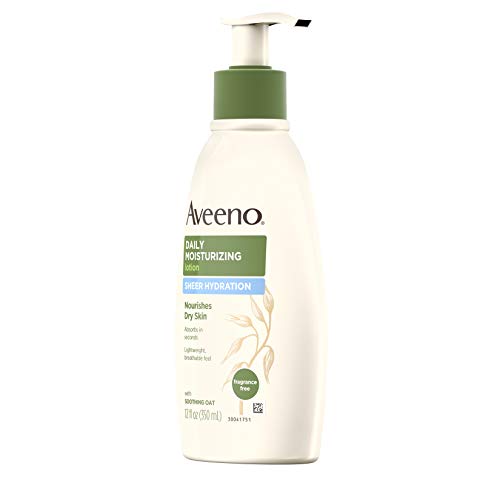 Sheer Hydration Daily Moisturizing Lotion With Soothing Oat, Fragrance-Free Body Moisturizer, 12 Fl. Oz H8789