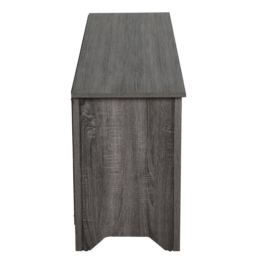 Grey Wooden TV Stand Media Console Storage Cabinet L730