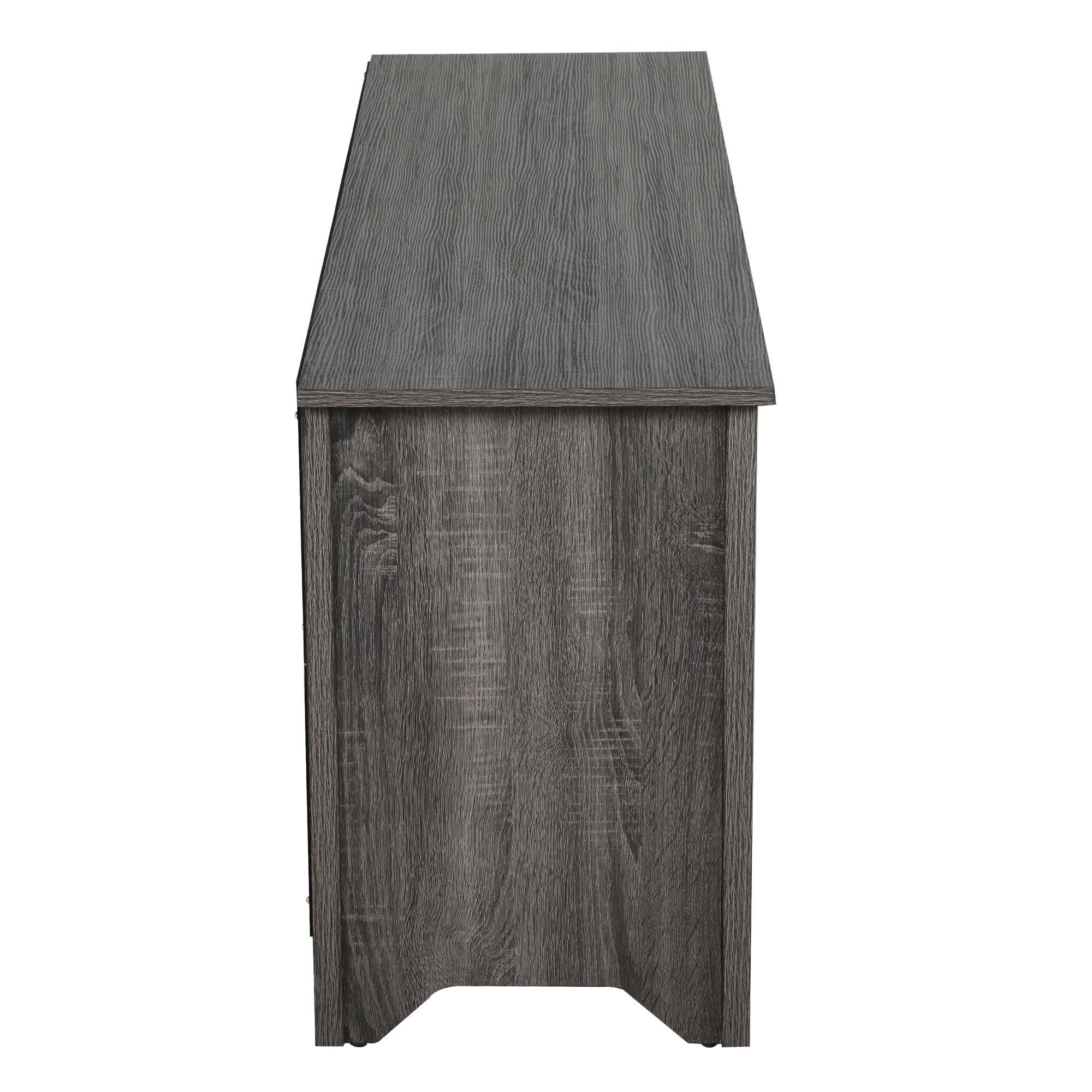 Grey Wooden TV Stand Media Console Storage Cabinet L730