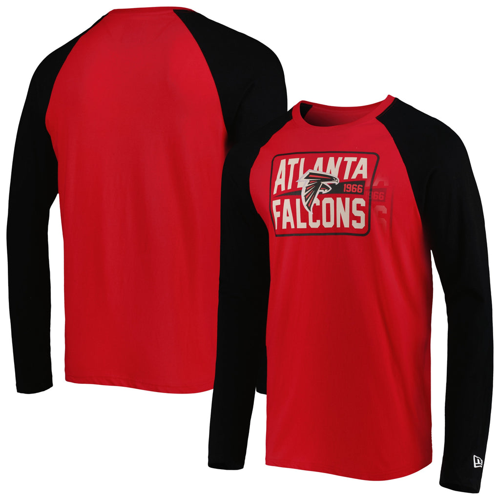 Red Atlanta Falcons Raglan Long Sleeve T-Shirt G2194