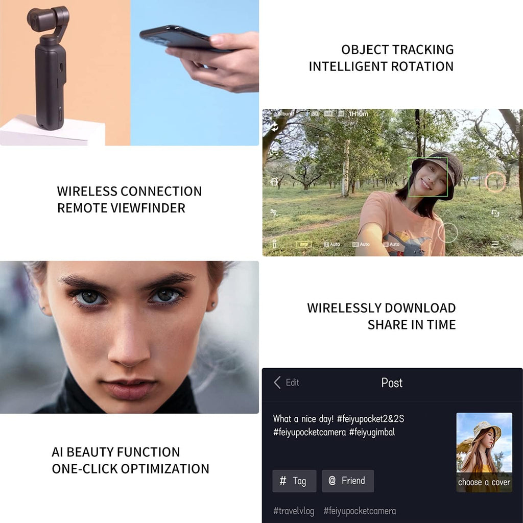4K Video Action Camera with 3-Axis Gimbal Stabilized T1447