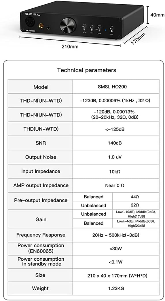 Hi-Res Balanced Headphone Amplifier with RCA/XLR Input 6.35mm 4.4mm XLR Balanced Output D6735