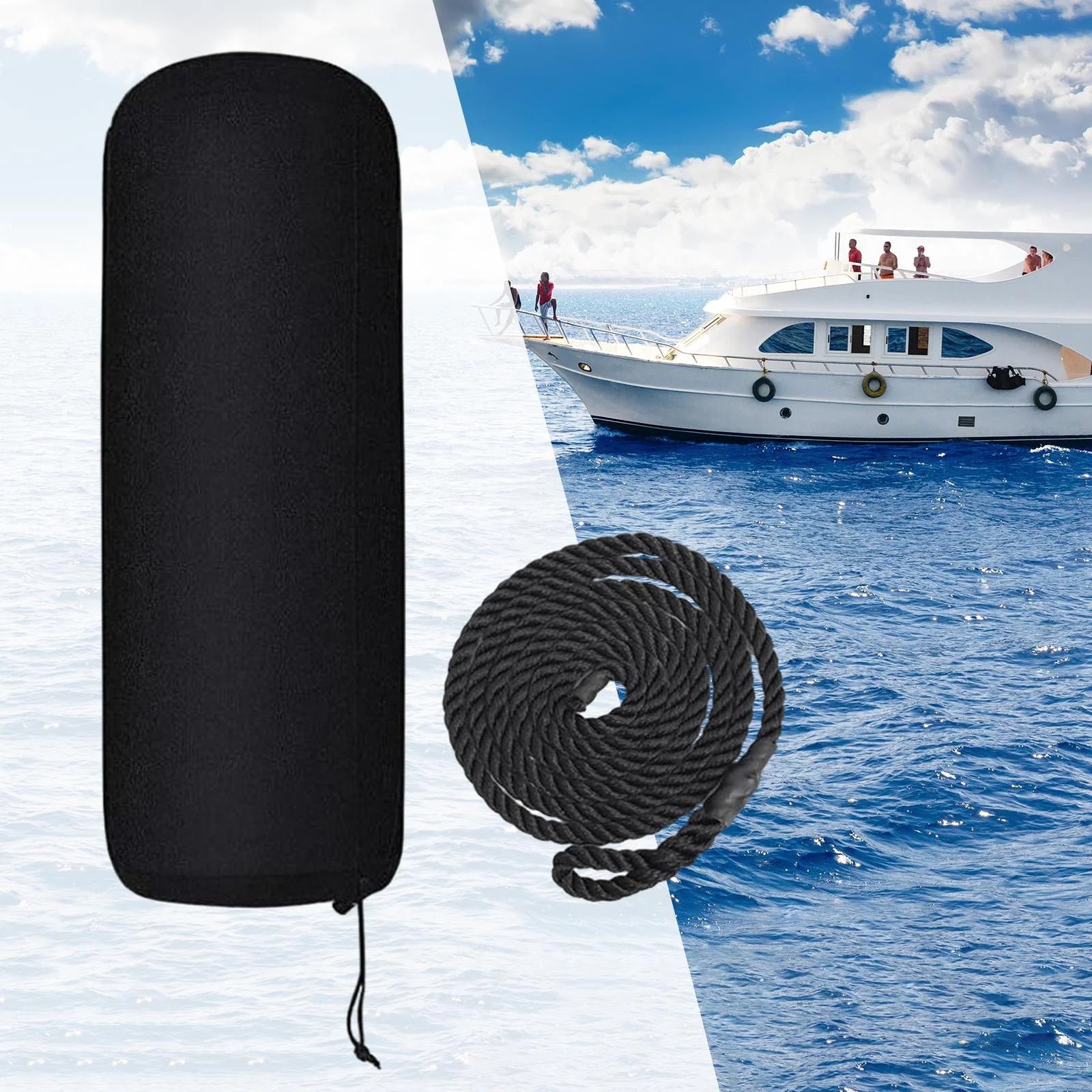 Boat Cover with Rope Bumper Cover F17419