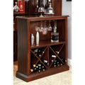 Dark Cherry Wood Wine Rack U84740