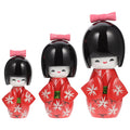 Antique Japanese Kimono Dolls Wooden Toys X5448