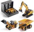 Metal Diecast Construction Toys Set of 3, Loader, Excavator, Dump Truck Models 1:60 Scale U675