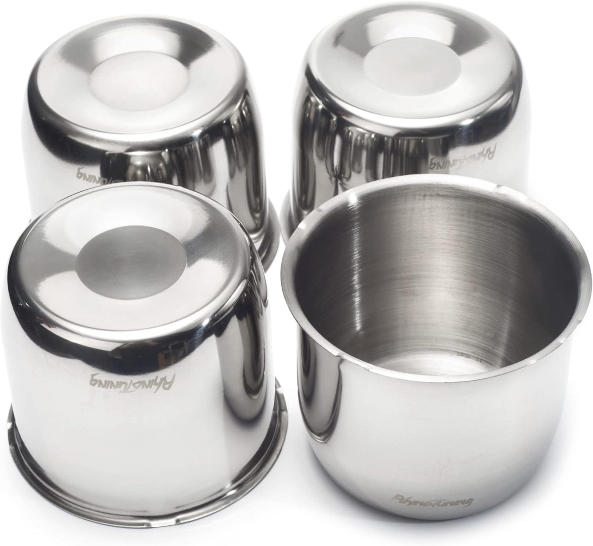 4.25 Push Through Center Caps Stainless Steel 4 Pack W992