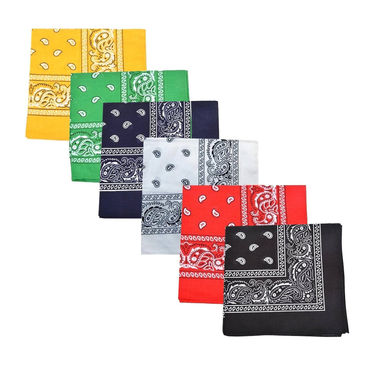 240 Pack 100% Cotton Double Sided Paisley Bandanas Q534