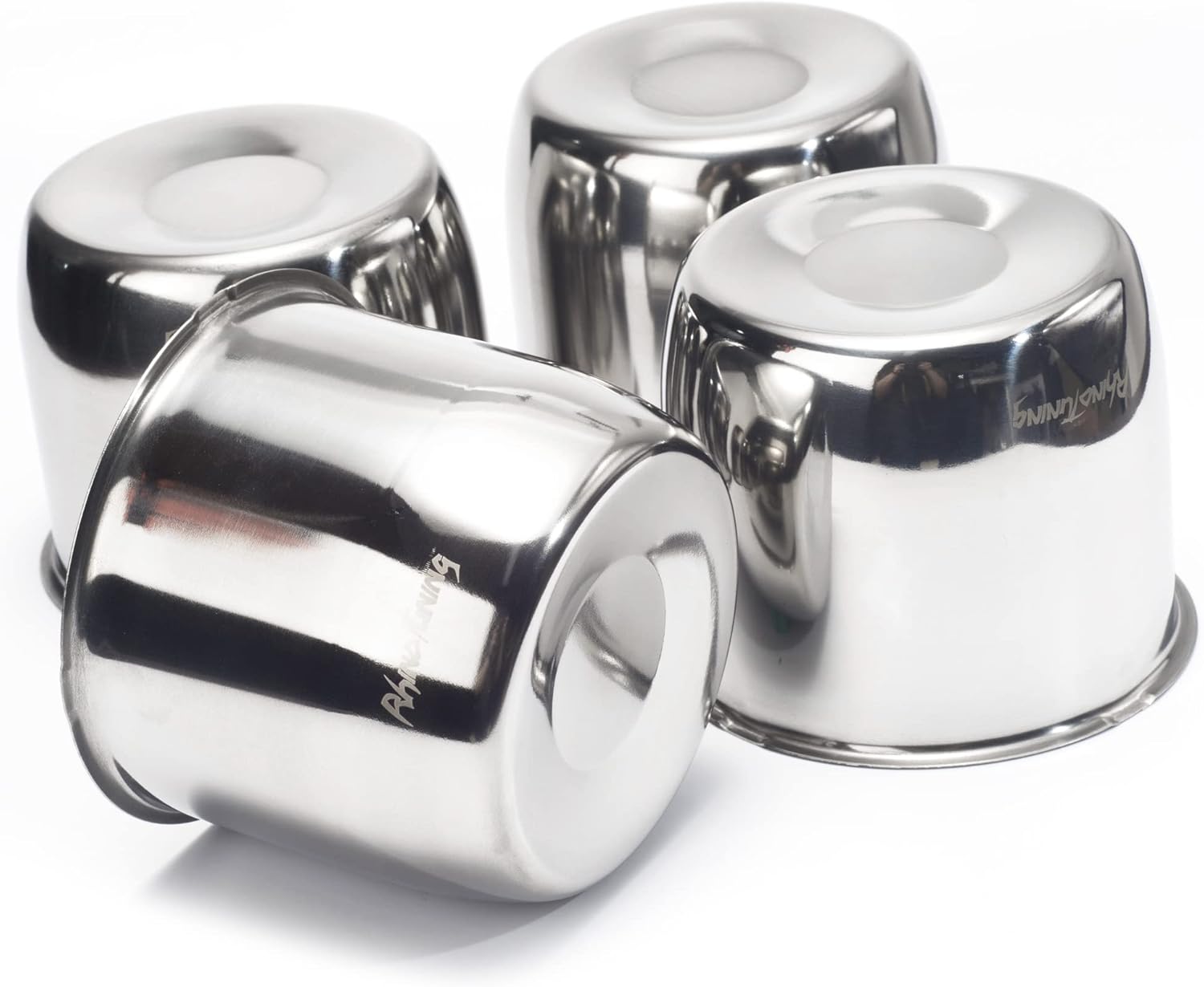 4.25 Push Through Center Caps Stainless Steel 4 Pack W992