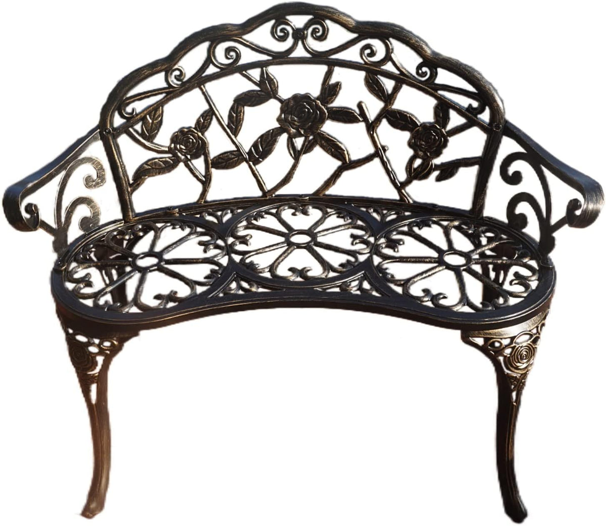 Bronze Metal Outdoor Garden Bench X2189