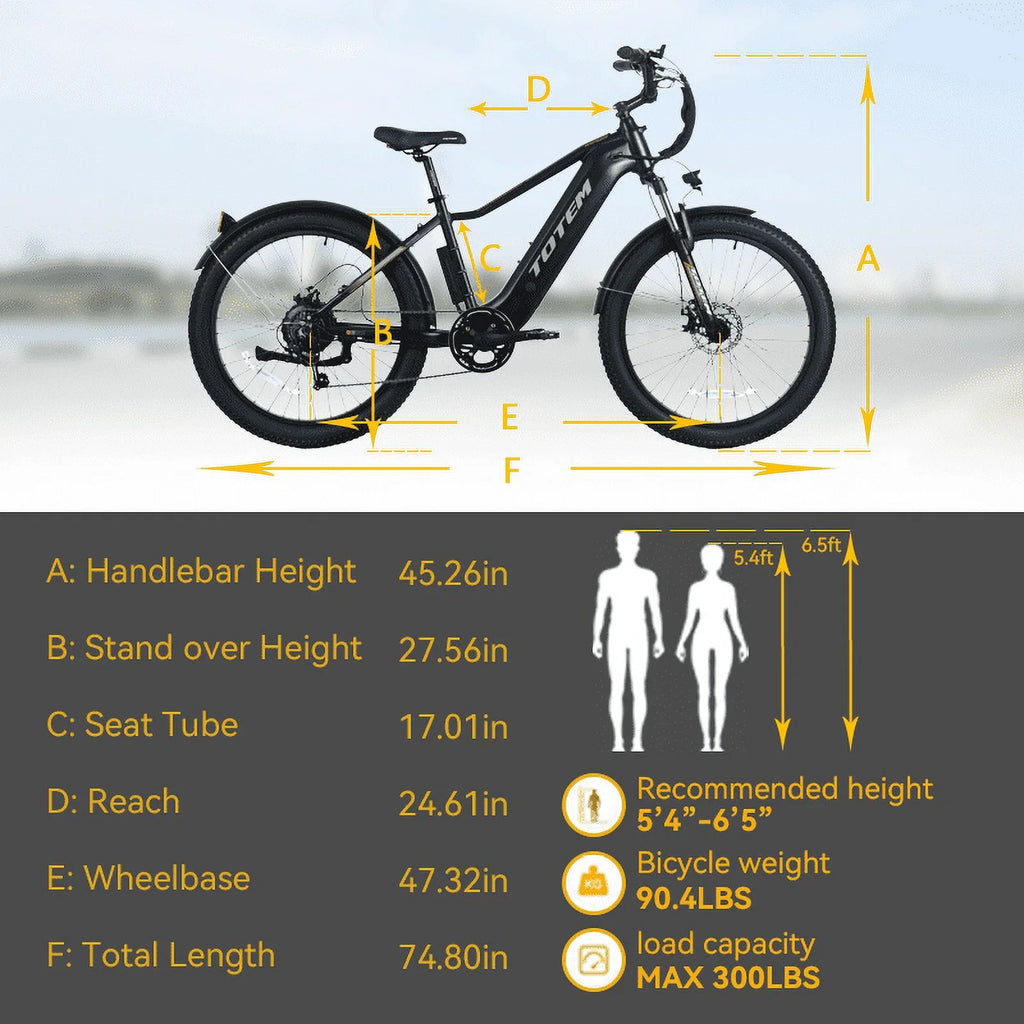 White 26" Fat Tire Electric Bicycle with Removable Battery A44487