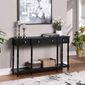 Black Console Table with Drawers T2723