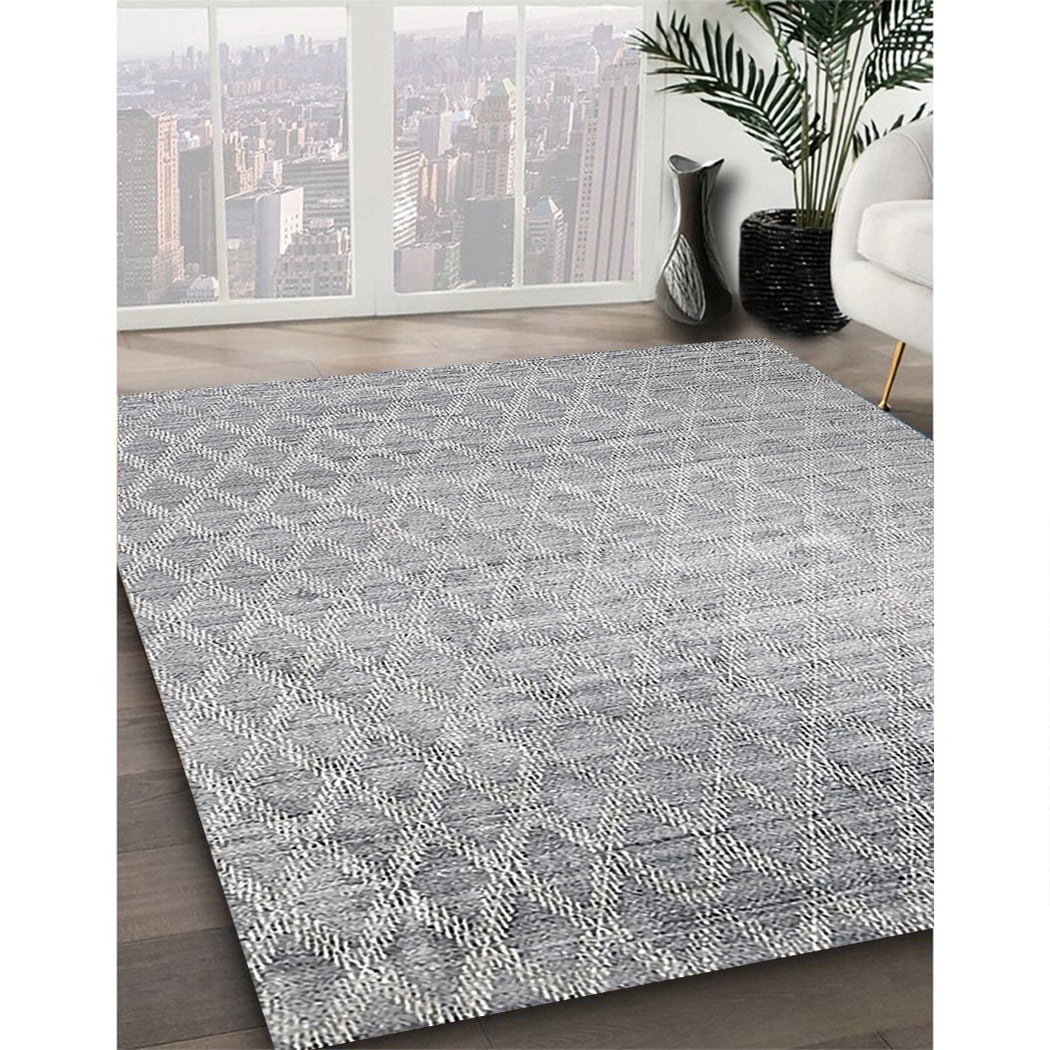 Platinum Silver Gray Oriental Area Rugs D6825