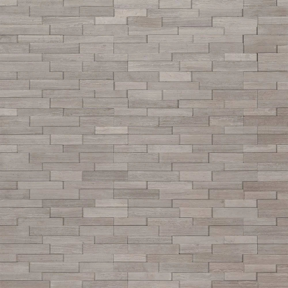 Gray Oak Stacked Stone Panels V3720