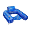 Blue Swirl Pattern Inflatable Swimming Pool Lounger Chair L3866