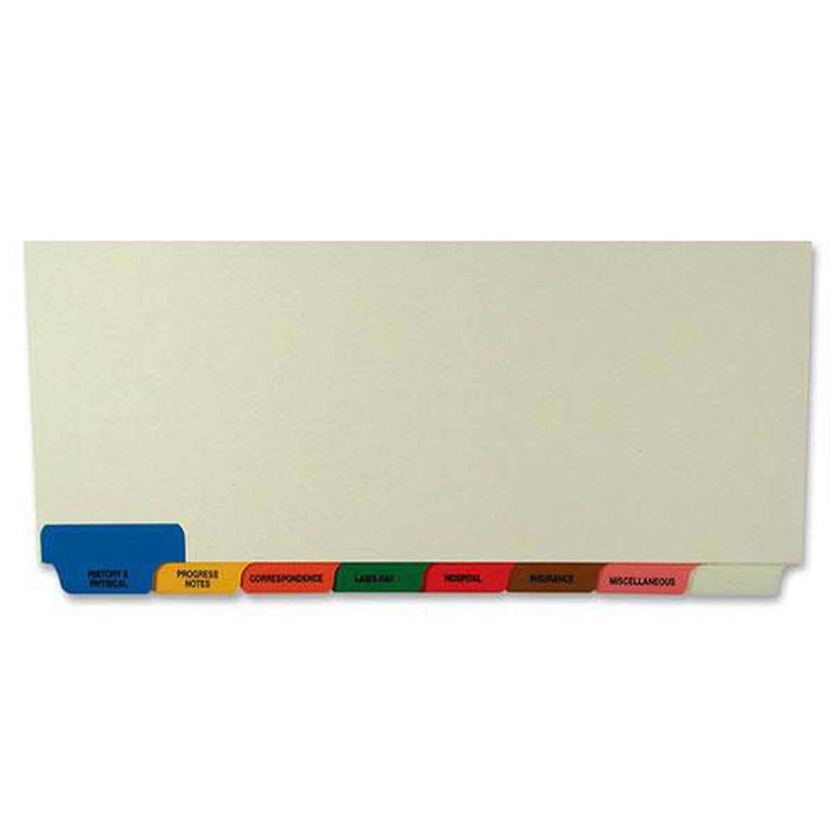 Medical Chart Divider Sets, Bottom Tab, 8 1/2 x 11 3/8, 40 N632008