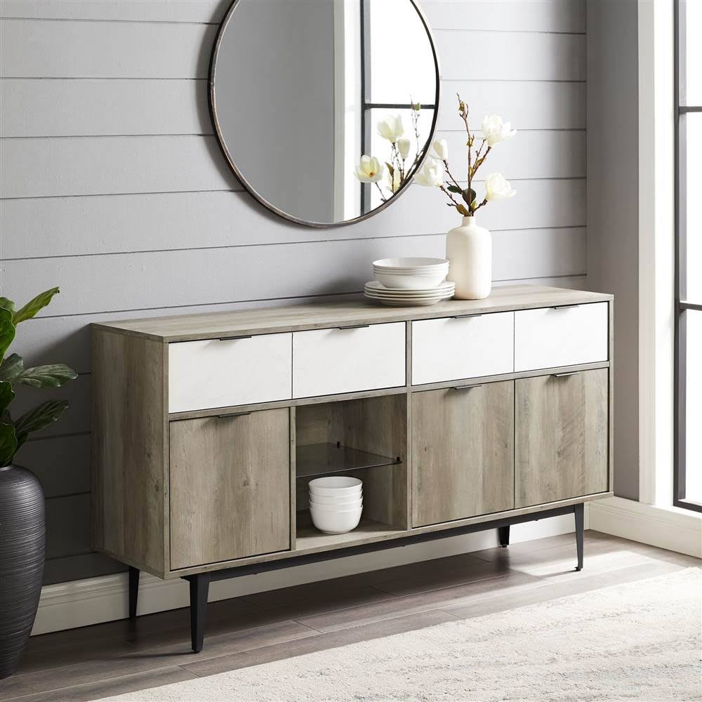 Faux White Marble 2 Drawer Sideboard K87891