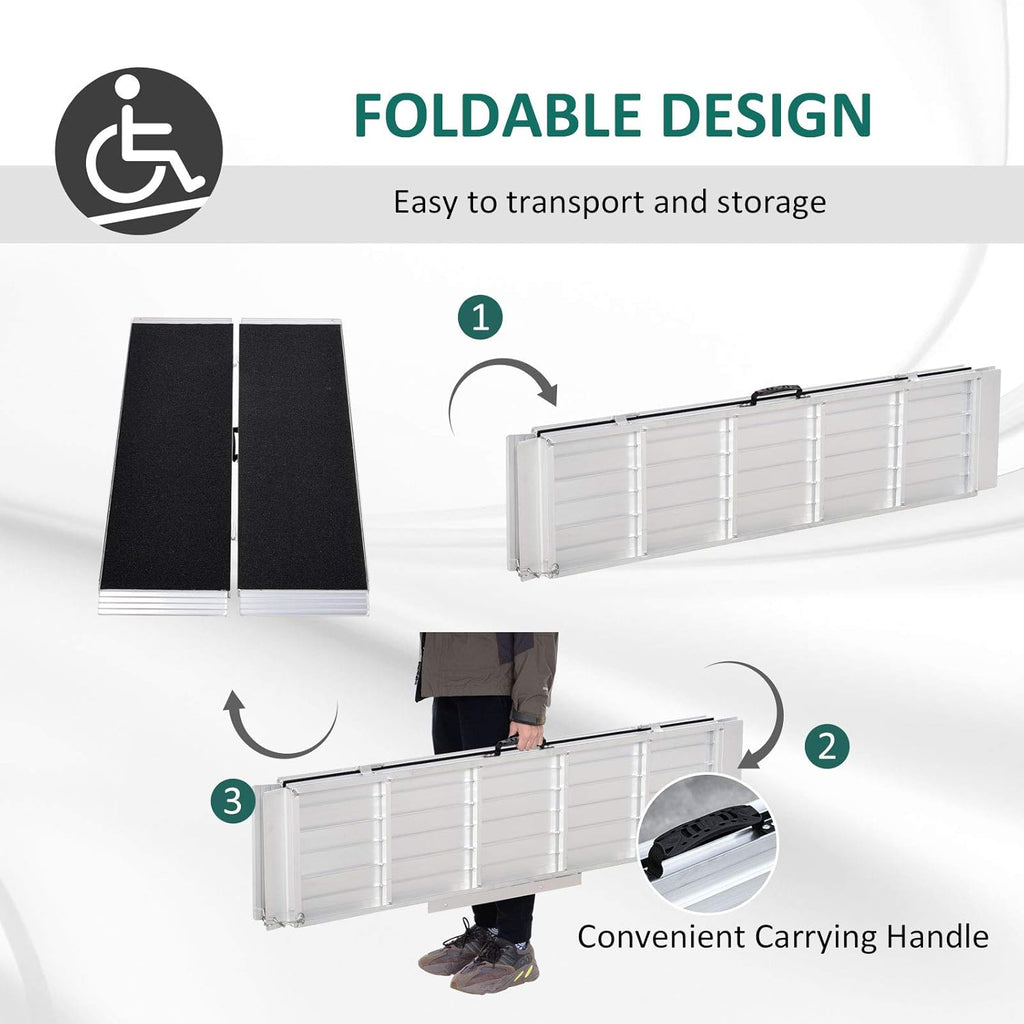 5' Portable Aluminum Wheelchair Ramp with Carrying Handle E24140