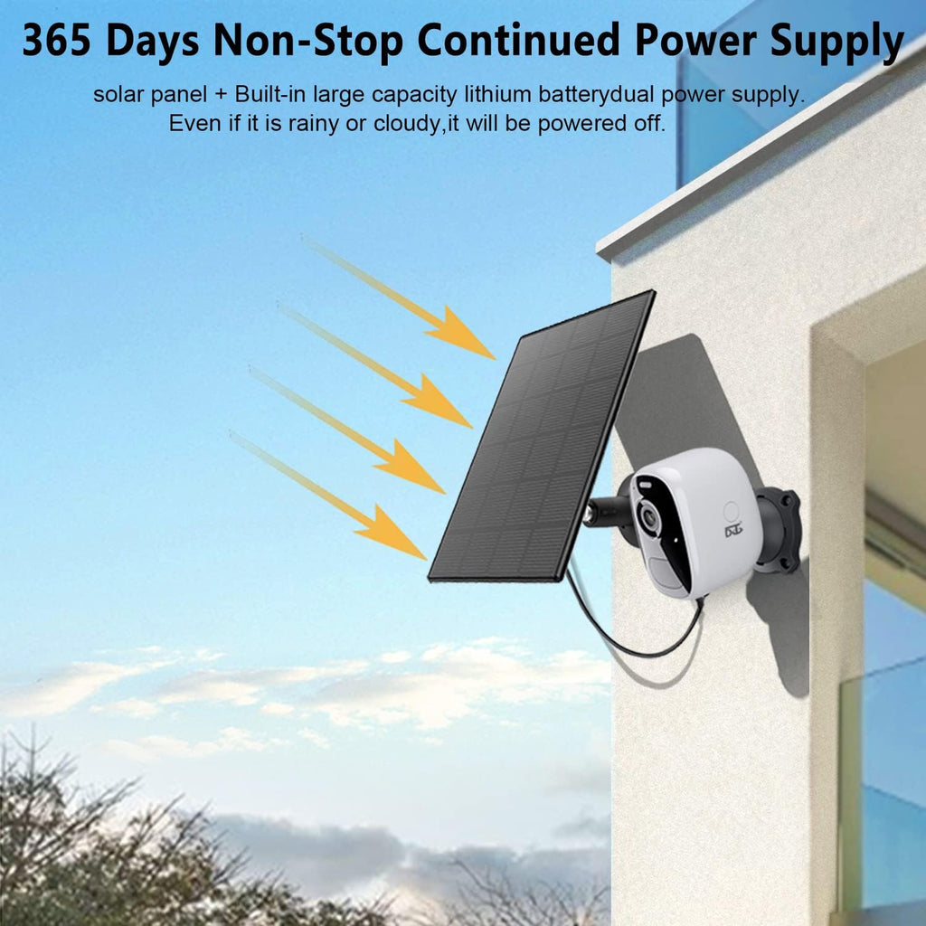Wireless Outdoor Security Camera with Solar Panel, 1080P Color Night Vision, PIR Motion Sensor, Siren Alarm, 2-Way Audio, Waterproof U516740