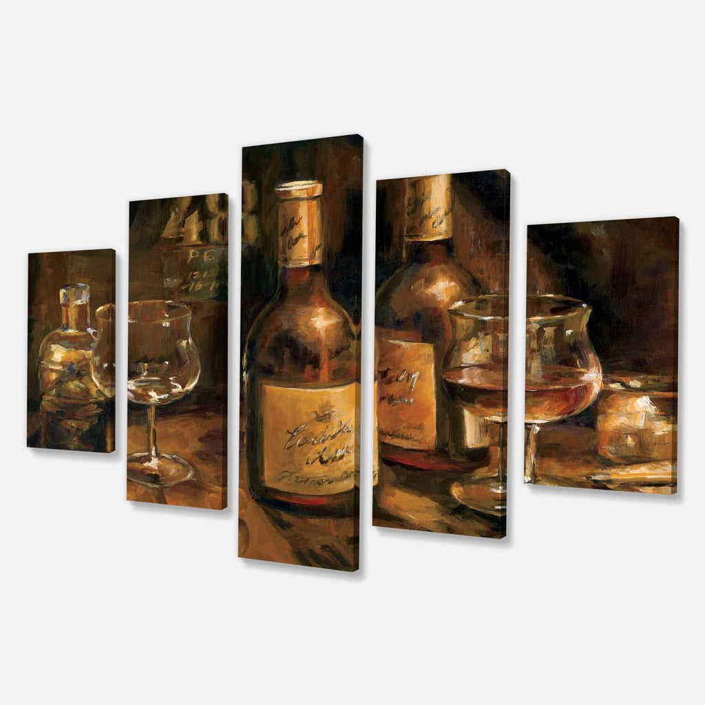 Vintage Wine Cellar Canvas - 60 in. Wide x 28 in. High - 5 Panels O251508
