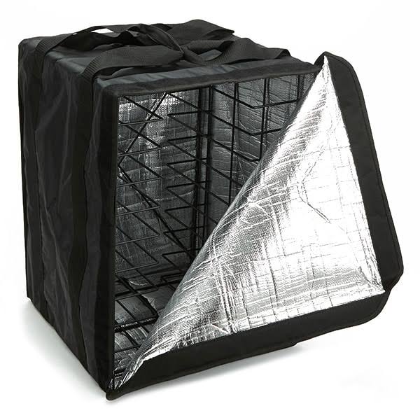Black Heavy Nylon Pizza Delivery Bag with Rack G884