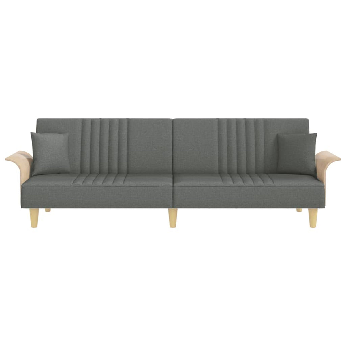 Dark Gray Fabric Sofa Bed with Armrests D246719