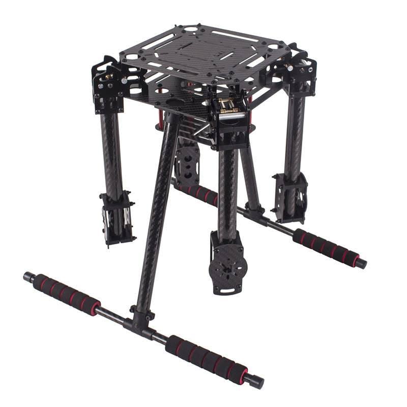 550mm Wheelbase Carbon Fiber Folding RC FPV Frame Kit with Landing Skid X452048